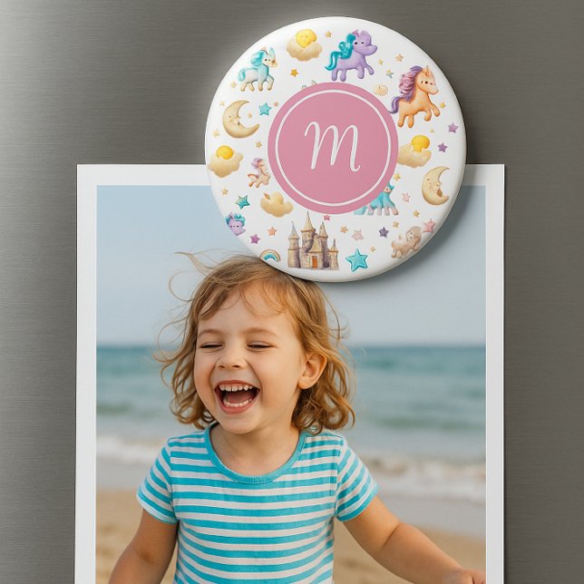 Unicorns & Fairytale Castle - Whimsical Fantasy Magnet (Von Creator hochgeladen)