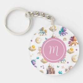 Unicorns & Fairytale Castle - Whimsical Fantasy Schlüsselanhänger