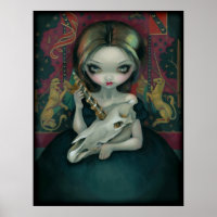 Unicorns Ghost ART PRINT gotische mittelalterliche