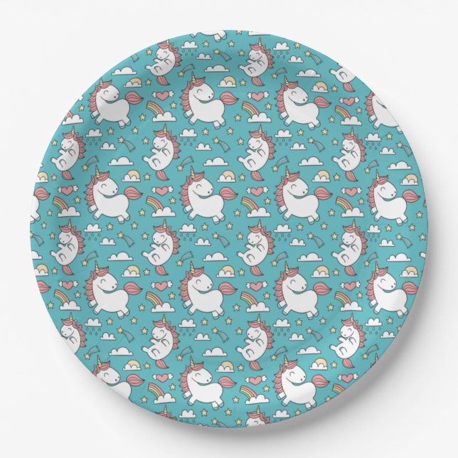 Unicorns Pappteller (Vorderseite)