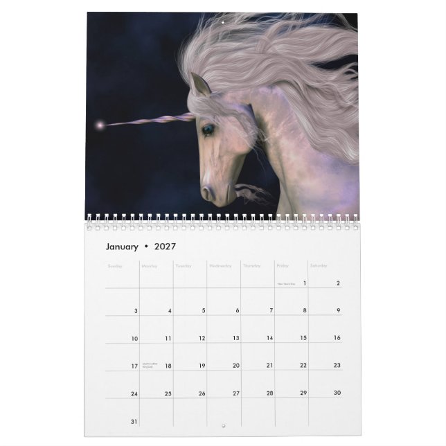 Unicorns & Pegasus-Kalender Kalender (Jan 2027)