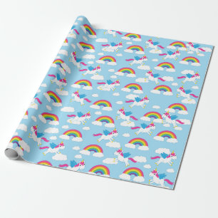 Unicorns & Rainbows Niedlich 1. Geburtstag Party T Geschenkpapier