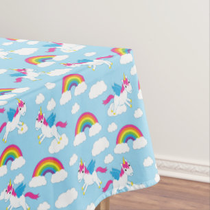 Unicorns & Rainbows Niedlich 1. Geburtstag Party T Tischdecke