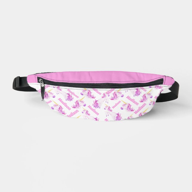 Unicorns rose violet nom personnalisé (Recto)