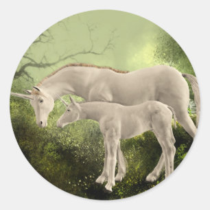 Unicorns Runder Aufkleber