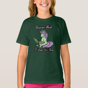 Unicorns schreiben, um Neues zu lernen T-Shirt
