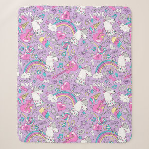 Unicorns Sherpa Blanket Sherpadecke