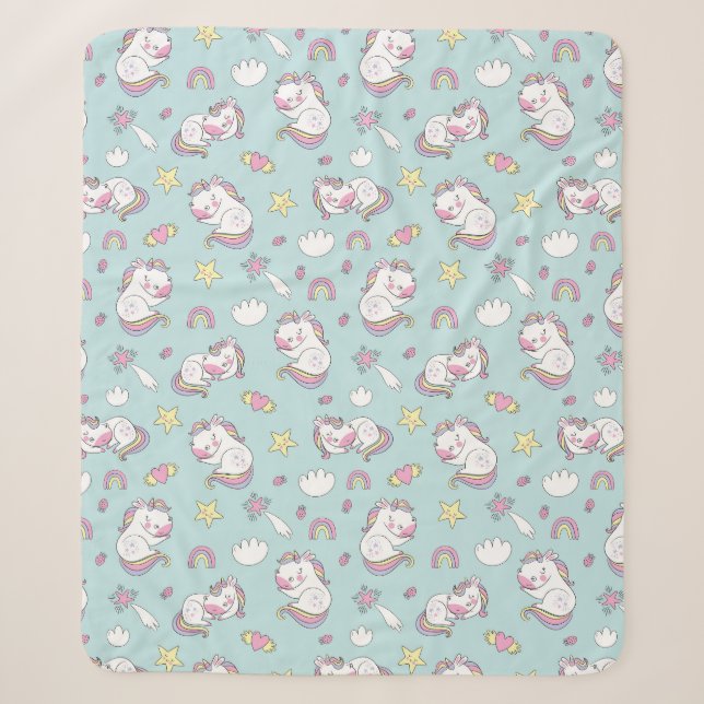 Unicorns Sherpa Blanket Sherpadecke (Vorderseite)