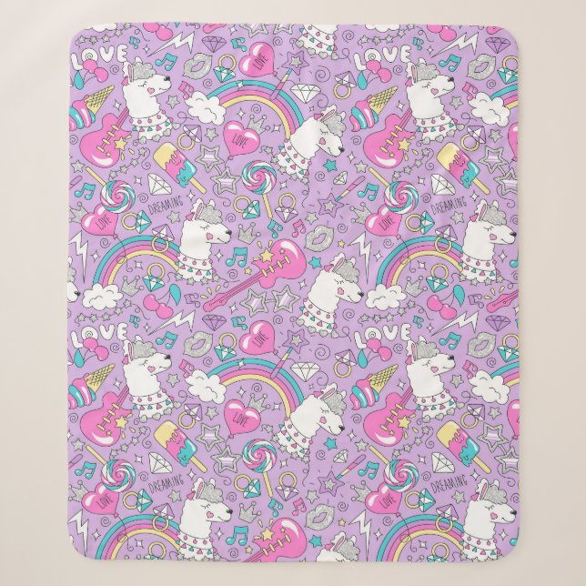 Unicorns Sherpa Blanket Sherpadecke (Vorderseite)
