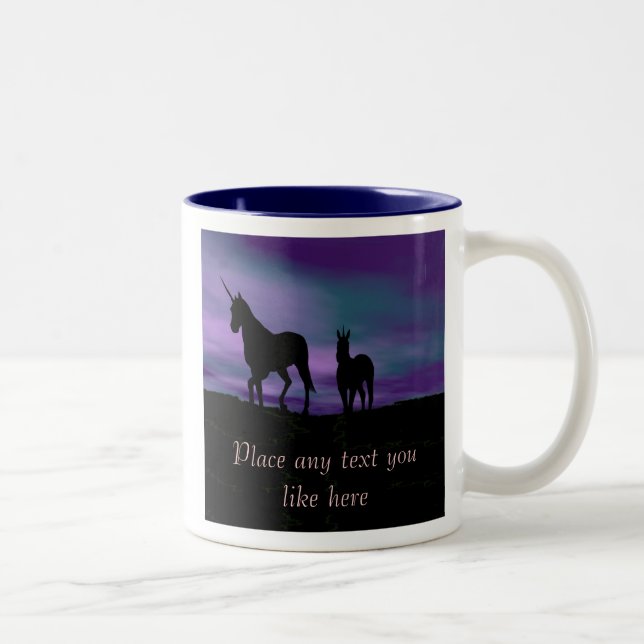 Unicorns Siluet Tasse (Rechts)