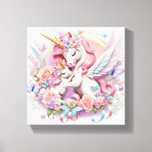 Unicorns Stretched Canvas Print Leinwanddruck