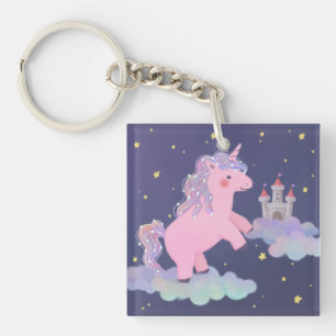 Unicorns Traumfantasy-Illustration Schlüsselanhänger