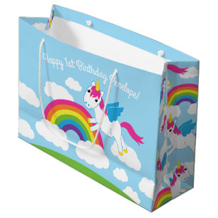 Unicorns u. Regenbogen-niedliches 1. Große Geschenktüte