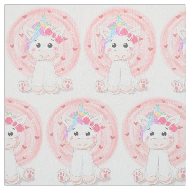 Unicorns Whimsical Fairytale Fabric Stoff (Muster)