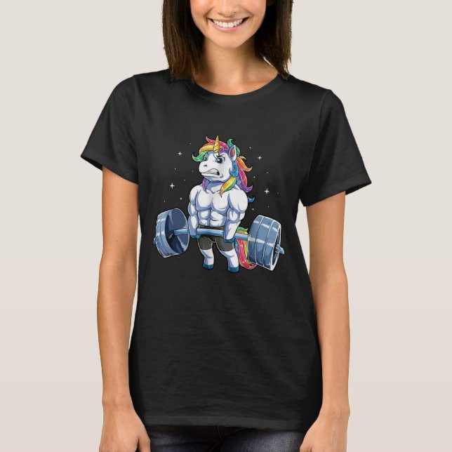 Unicornweightlifting-T-Shirt Fitness-Turnhalle T-Shirt (Vorderseite)