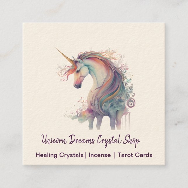 Unicoro Square Business Card Quadratische Visitenkarte (Vorderseite)