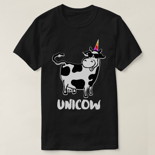 Unicow Niedliche Milchkuh Bauer Funny Cow Lover Ge T-Shirt (Design vorne)