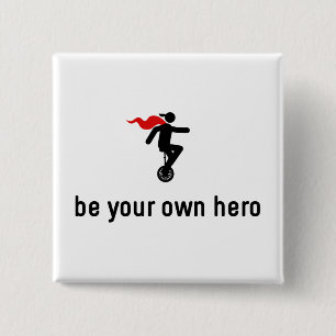Unicycle-Held Button