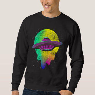 Unidentified Flying Object Science Fiction Colorfu Sweatshirt