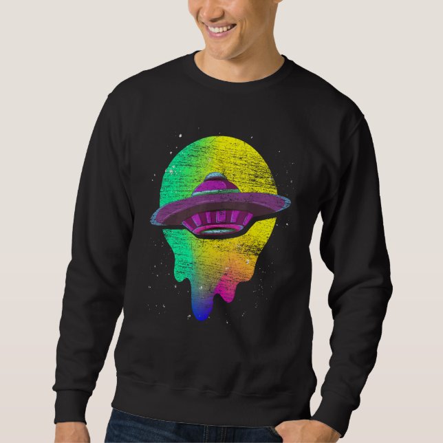Unidentified Flying Object Science Fiction Colorfu Sweatshirt (Vorderseite)