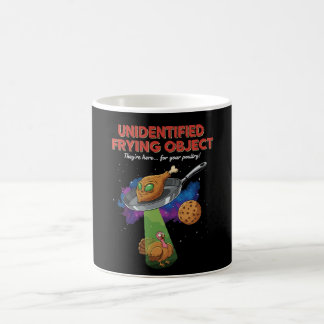 Unidentifiziertes Bratobjekt Lustiger Alien-UFO-Tr Kaffeetasse