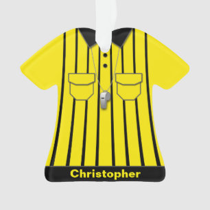Uniforme jaune d'arbitre du football personnalisé