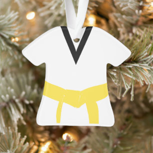 Uniforme jaune de ceinture d'arts martiaux