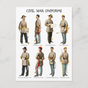 Uniformen des Amerikanischen Bürgerkriegs Postkarte