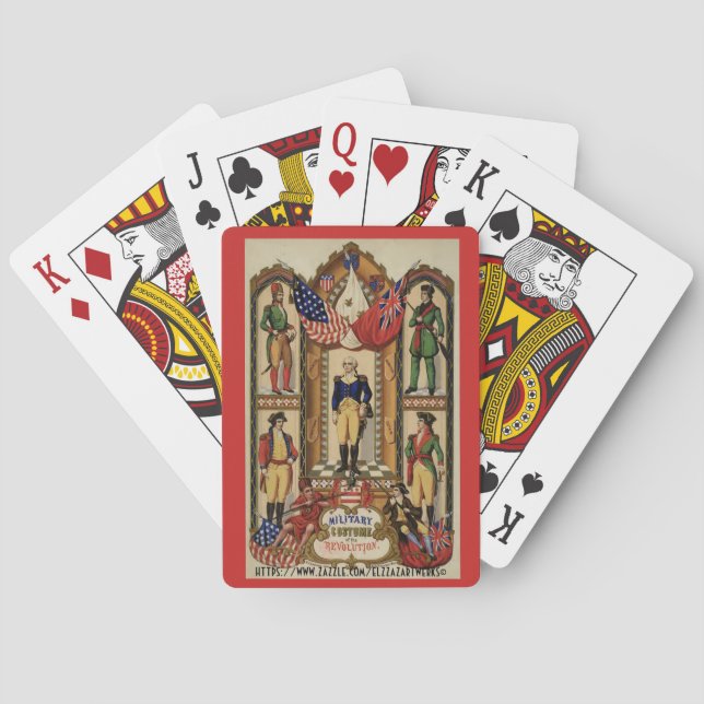"Uniformen von 1775" Spielkarten (Rückseite)