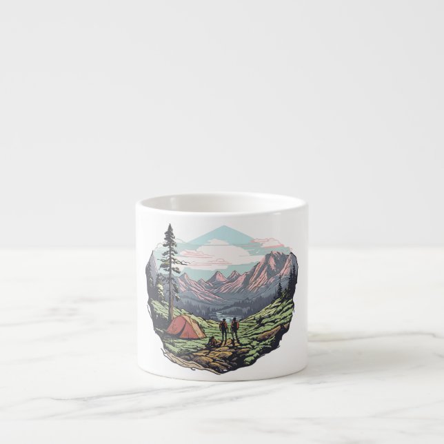 Unikate, retro/Vintage Grafik Espressotasse (Vorderseite)
