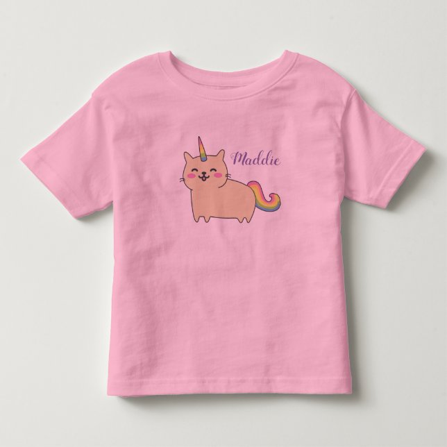 Unikitty Unicorn Personalisiert Sweatshirt Kleinkind T-shirt (Vorderseite)
