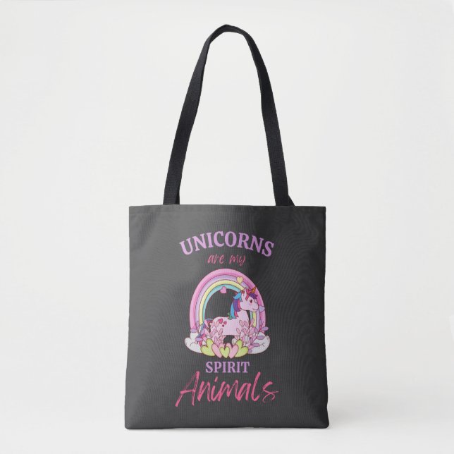 Uniköre sind meine Geisttiere Tasche (Vorderseite)