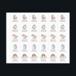 Uniköre und Regenbogen mit Kindername Etiketten<br><div class="desc">Etikettieren Sie die Kleidung Ihres Kindes für Tagesbetreuung, Vorschulzeit, Camp, Feldausflüge und andere Male von der Zuhause entfernt. Dieses Set von Etiketten hat 5 verschiedene bezaubernde Grafiken, darunter niedliche Illustrationen von Einhörnern in verschiedenen Pastellfarben und einen Regenbogen in den Wolken. Sie können diese Labels mit bis zu 5 verschiedenen Namen...</div>
