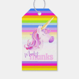 Unikorfarbener Regenbogenstreifen Geschenkanhänger