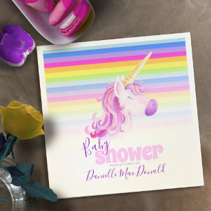 Unikorkunst Regenbogen Babydusche Party Servietten
