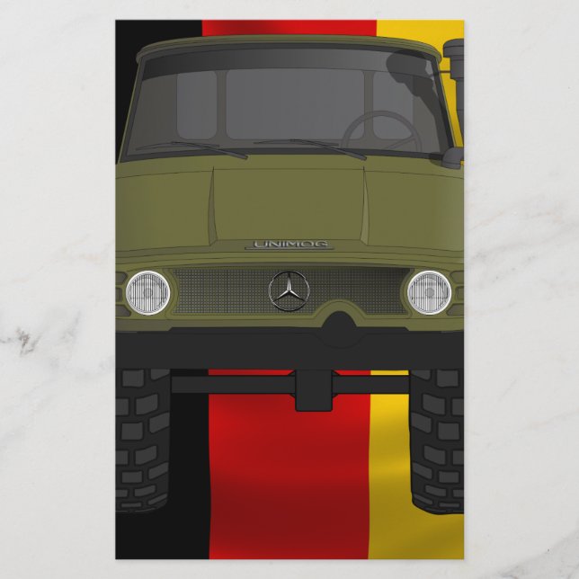 Unimog Deutsch-Flagge Briefpapier (Vorderseite)