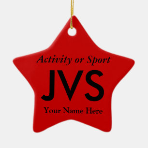 Unioder Highschool Varsity-Buchstabe-Andenken Keramik Ornament