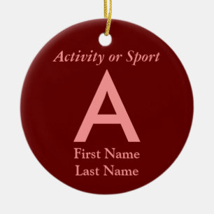 Unioder Highschool Varsity-Buchstabe-Andenken Keramikornament