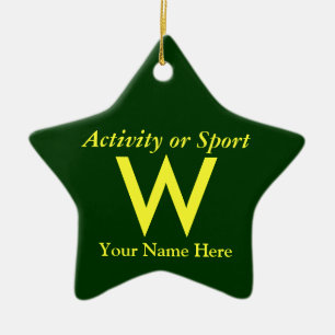 Unioder Highschool Varsity-Buchstabe-Andenken Keramikornament
