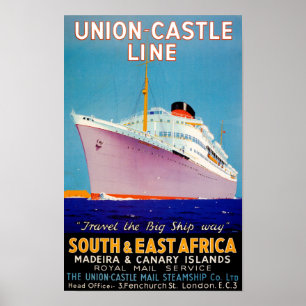 Union Castle ~ The Big Ship Way Poster