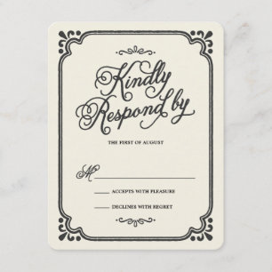 Union du tableau de bord   Carte de réponse mariag