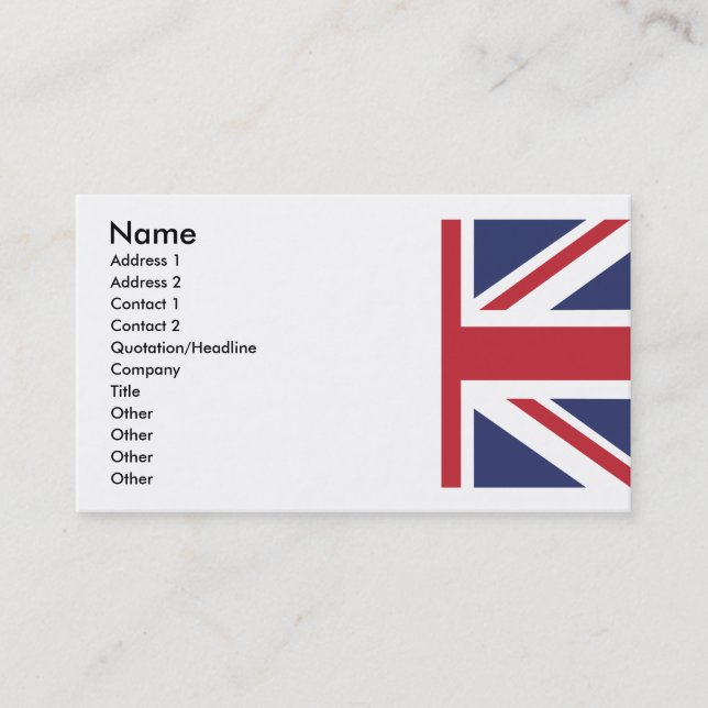 UNION_JACK (1/2) VISITENKARTE (Vorderseite)