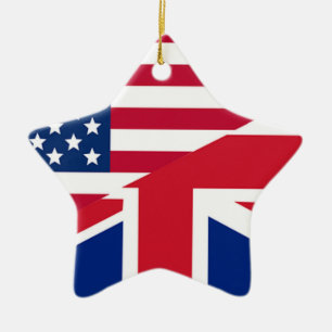 Union Jack American Flag Muster Sterne Streifen Keramikornament