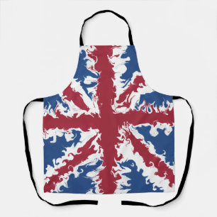 Union Jack Art, UK Flag Liquid Fluid Pattern Schürze
