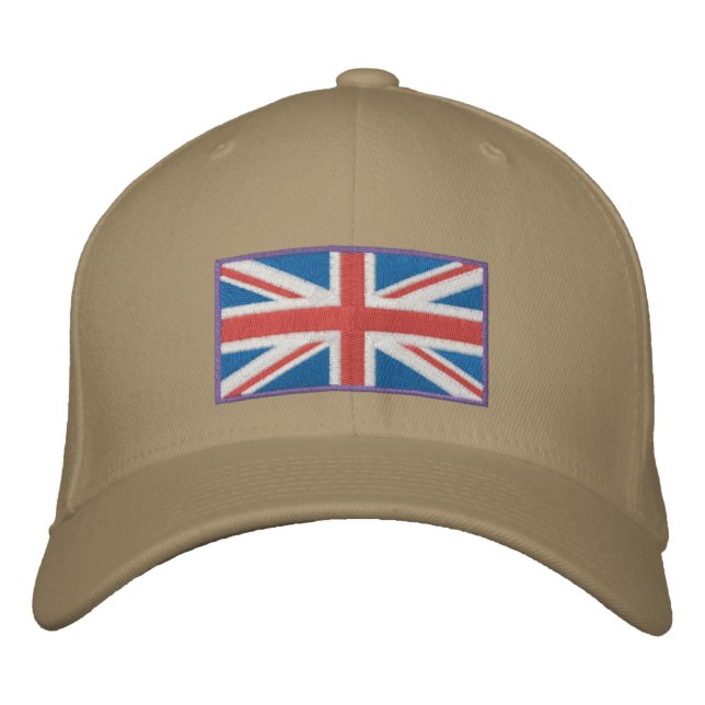 Union Jack bestickt Bestickte Kappe (Vorderseite)