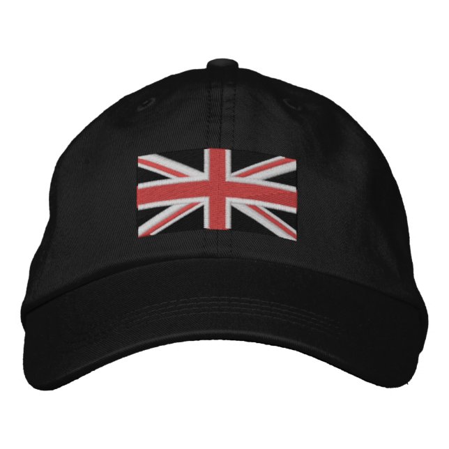 Union Jack Bestickte Baseballkappe (Vorderseite)