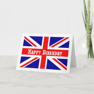 Union Jack Birthday Karte Englisch-Flagge