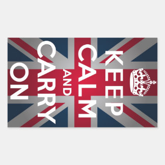 Union Jack bleibt ruhig und führt weiter Rechteckiger Aufkleber