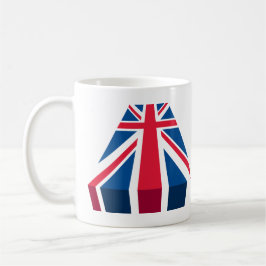 Union Jack, Britische Flagge in 3D Kaffeetasse