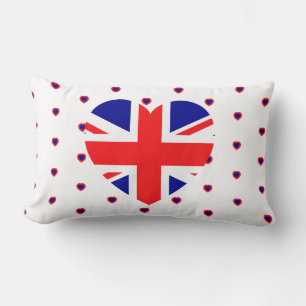 Union Jack British Flag England Red White Lendenkissen